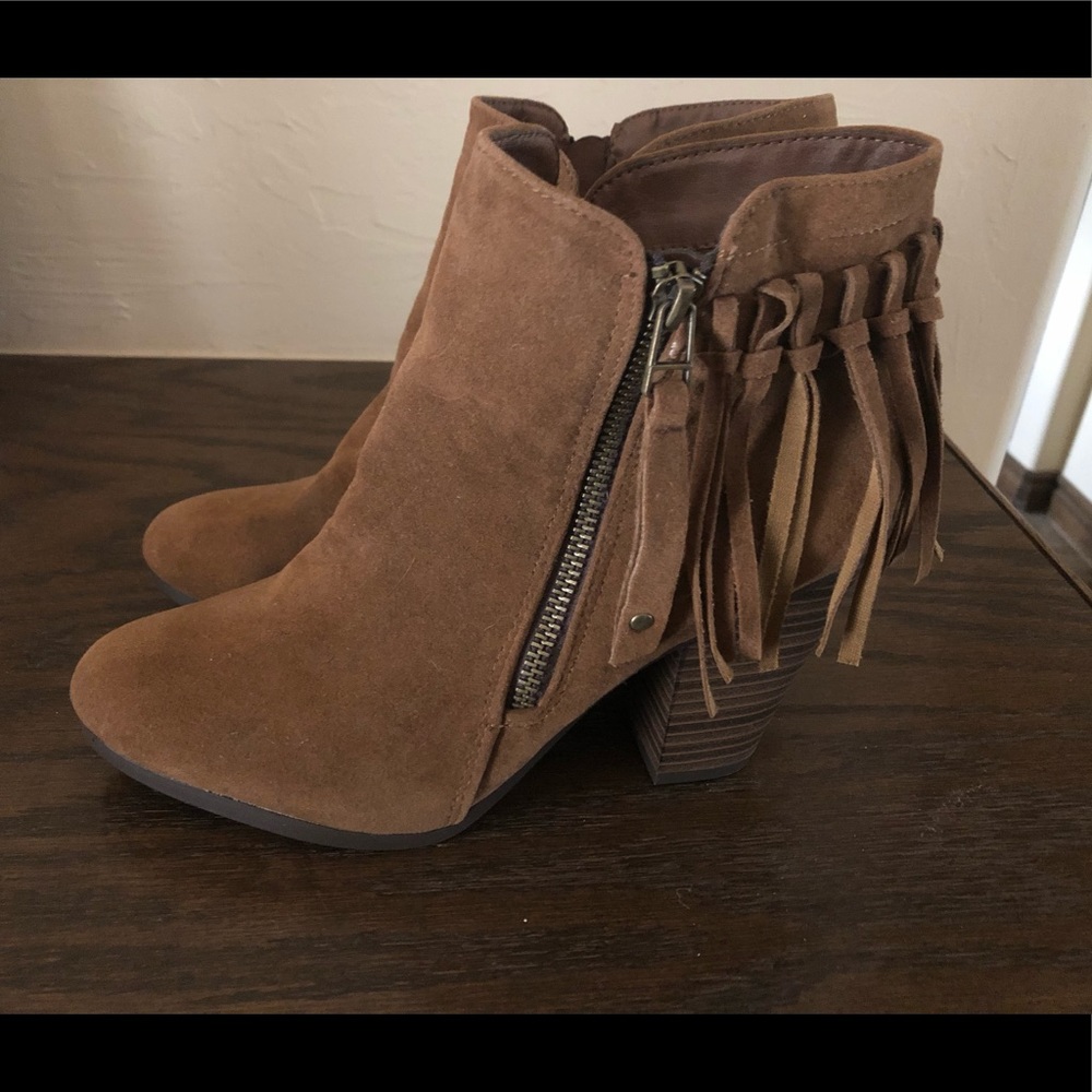 Fringe booties